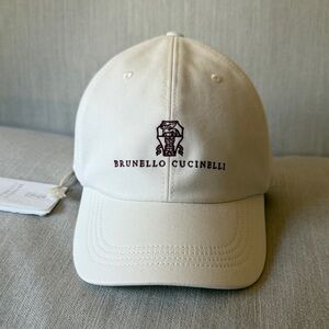 Brunello Cucinelli Off-White Logo Cap
